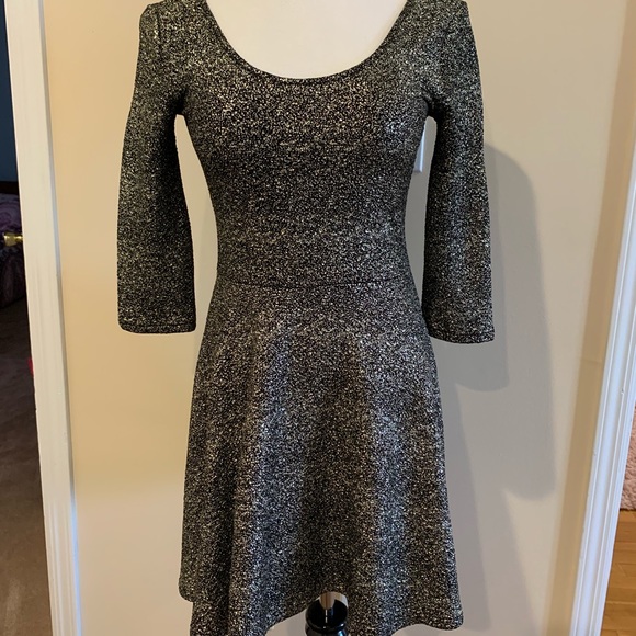 Aeropostale Bethany Mota Gold Foil Party Dress - Picture 2 of 6